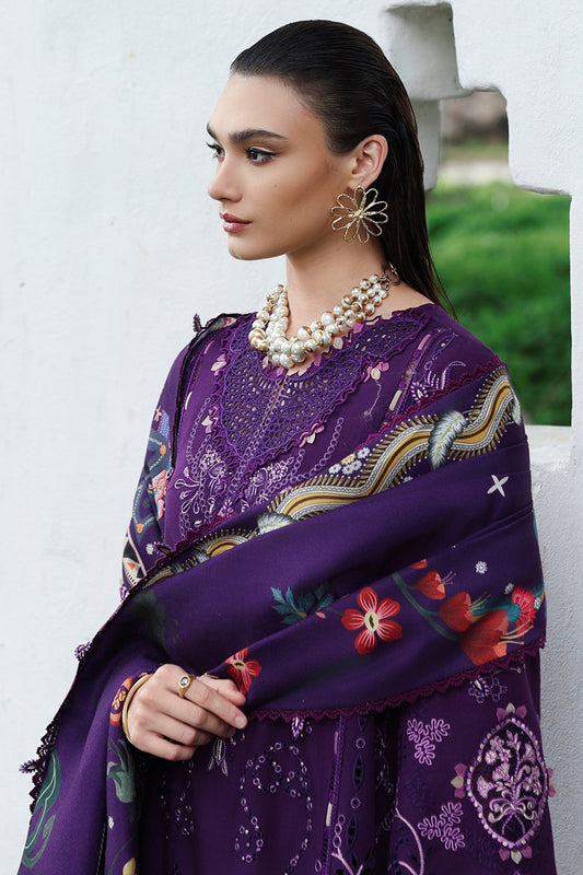 3PC EMBROIDERED DHANAK SUIT - R0-466