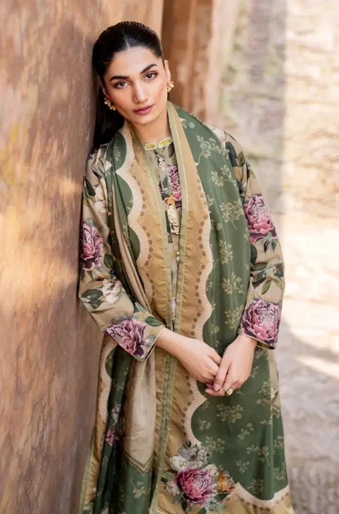 3PC DIGITAL PRINTED KHADDER SUIT WITH PATCHES - RO-603