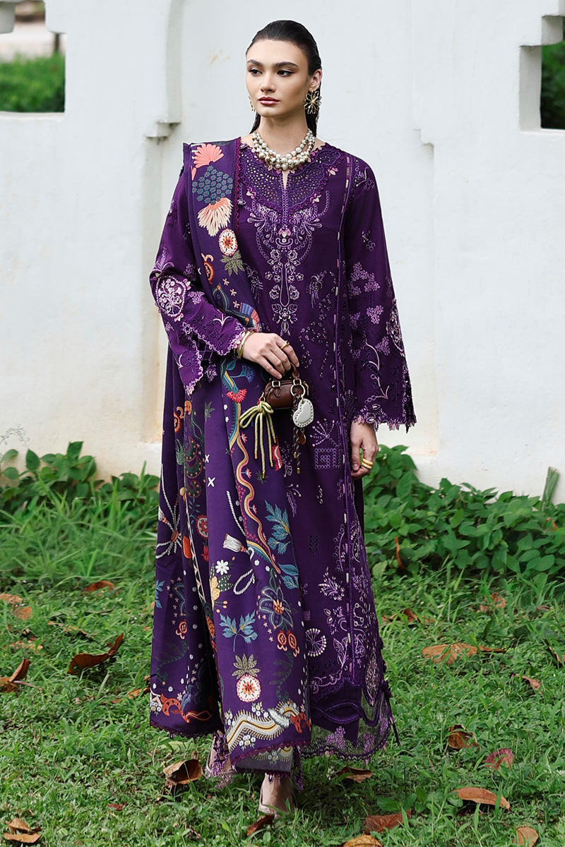 3PC EMBROIDERED DHANAK SUIT - R0-466