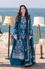 3PC EMBROIDERED LAWN SUIT - SR-521
