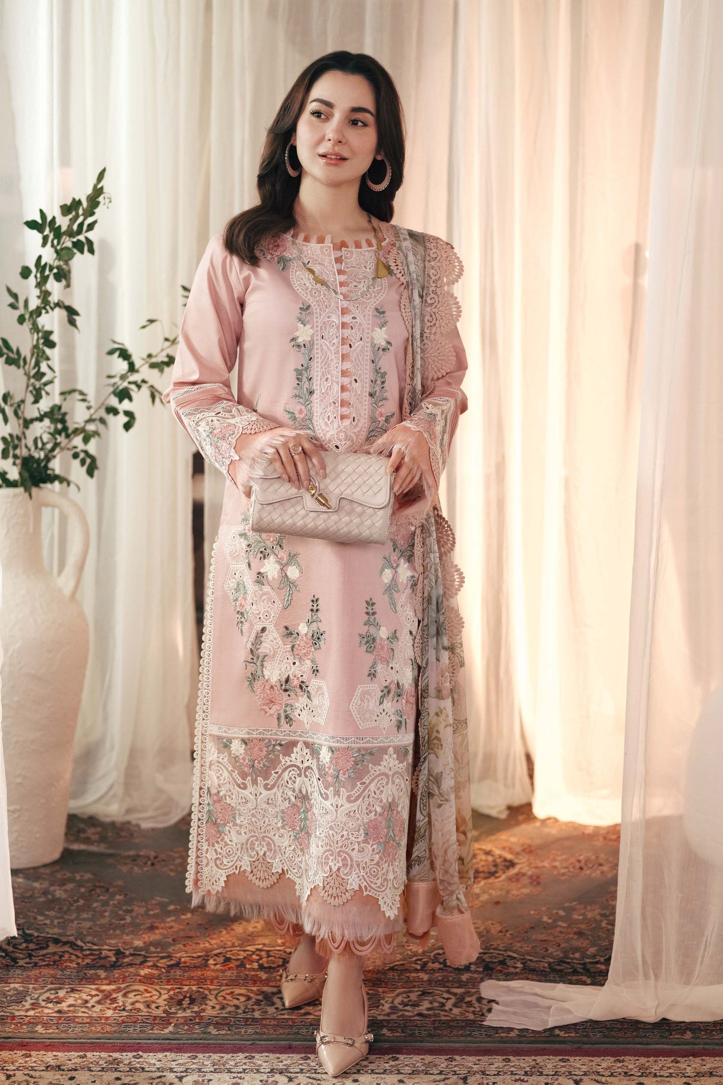 3-PCLAWN EMBROIDERED SUIT SR - 497