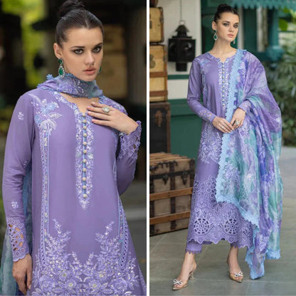 3PC EMBROIDERED LAWN SUIT  - SR-210