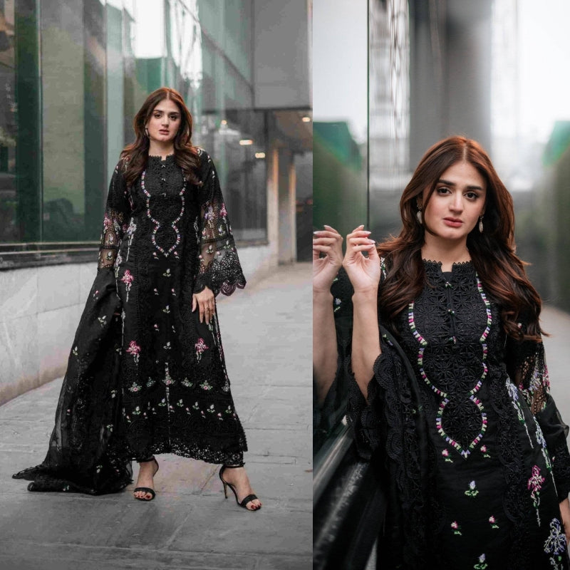 3PC EMBROIDERED LAWN SUIT - SR-512