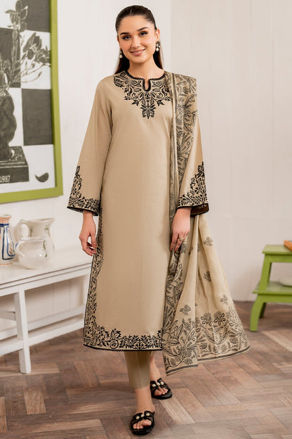 3PC EMBROIDERED LAWN SUIT - SR-354