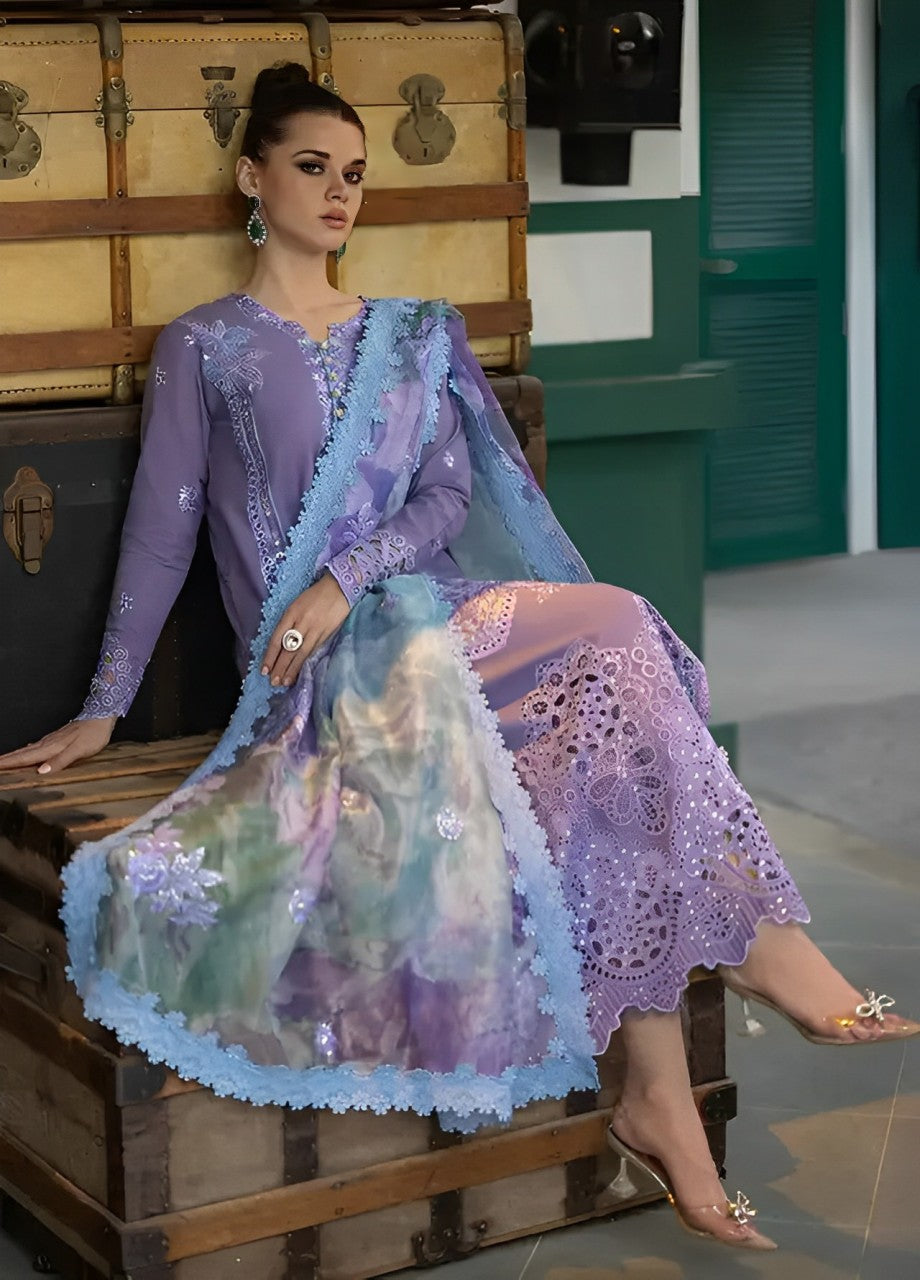 3PC EMBROIDERED LAWN SUIT  - SR-210