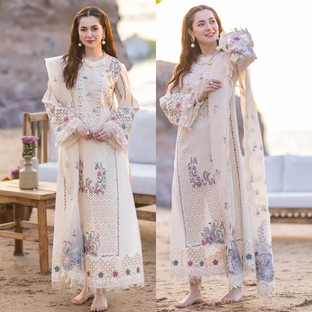 3 PC EMBROIDERED LAWN SUIT  - SR-315